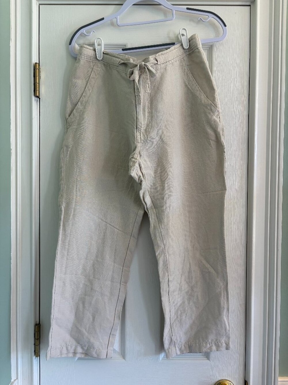 Cubavera Ladies Medium Linen Blend Cropped Pants